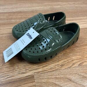 Floafers Prodigy Driver Patent Cypress Green Loafers Shoes Litte Kids Size 8 NEW